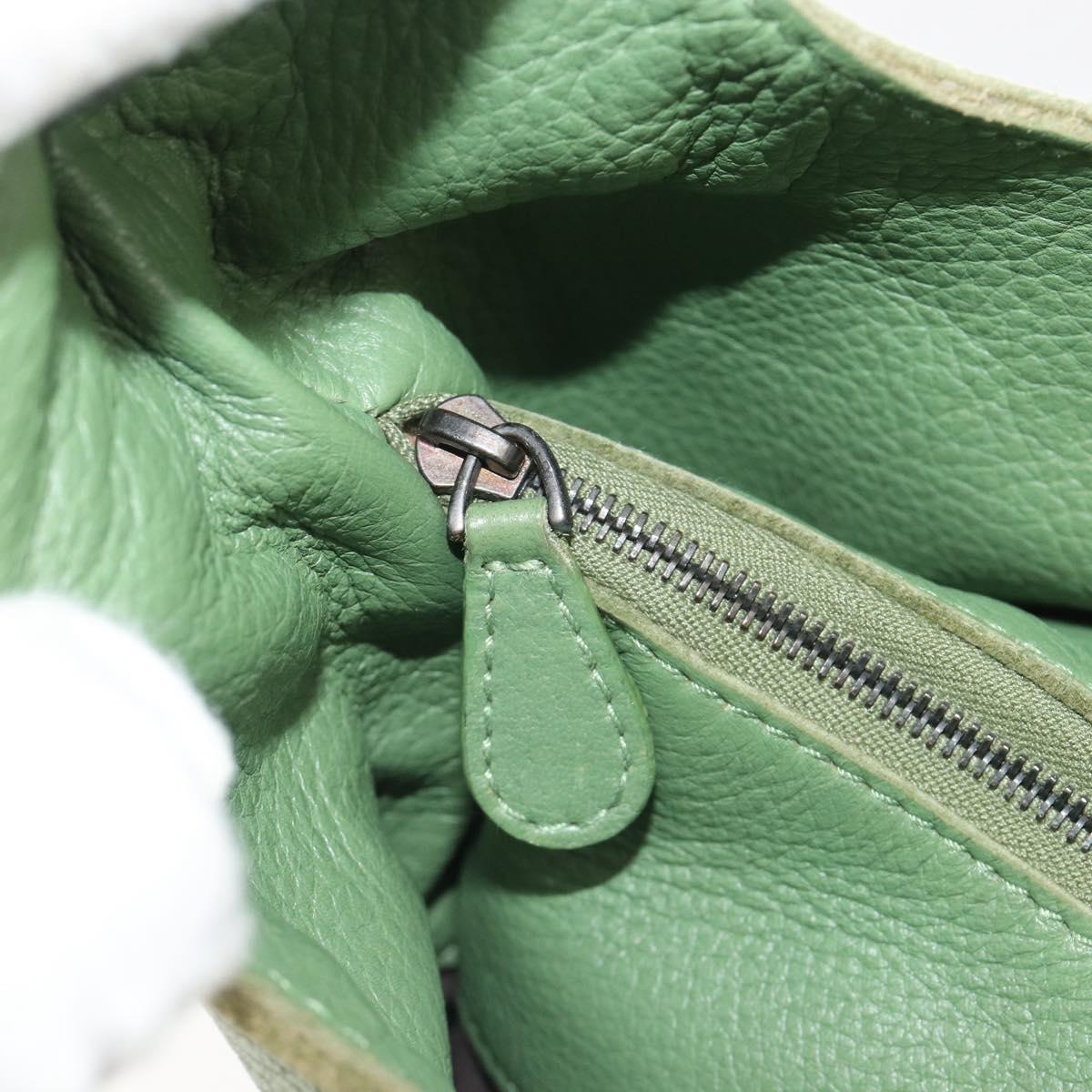 BOTTEGA VENETA INTRECCIATO Hobo Shoulder Bag Leather Green Auth 188069A