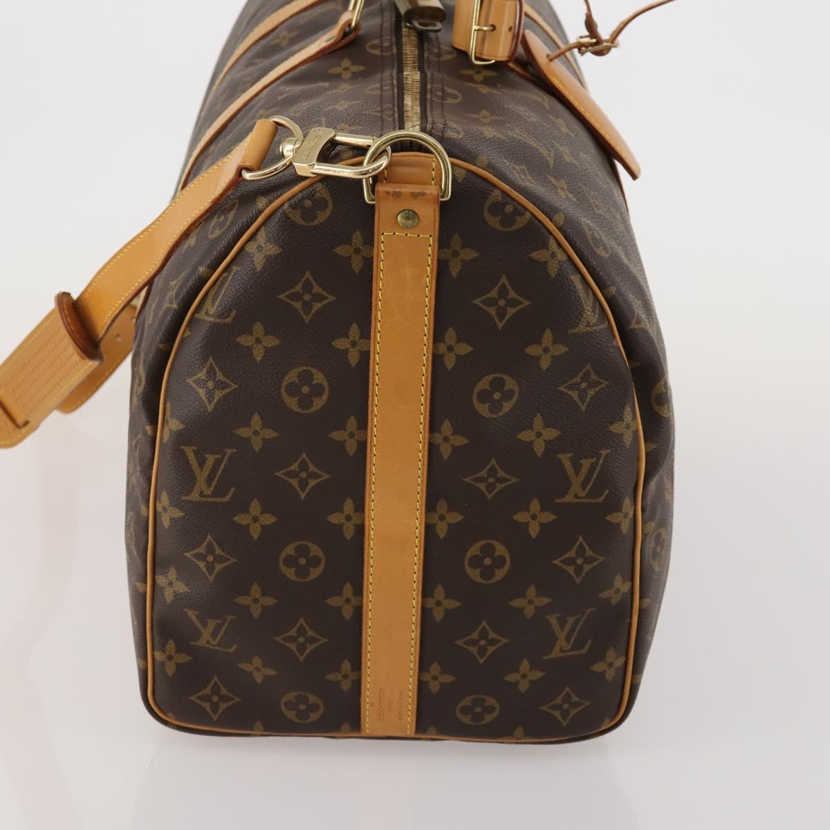 LOUIS VUITTON Monogram Keepall Bandouliere 50 Boston Bag M41416 Auth 188072SAV