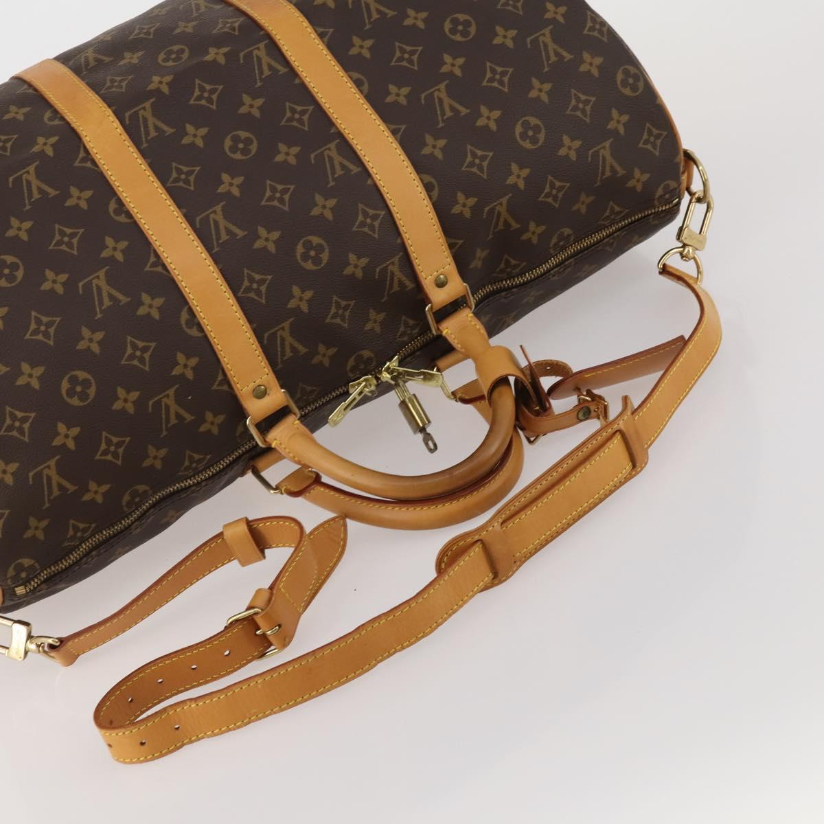 LOUIS VUITTON Monogram Keepall Bandouliere 50 Boston Bag M41416 Auth 188072SAV