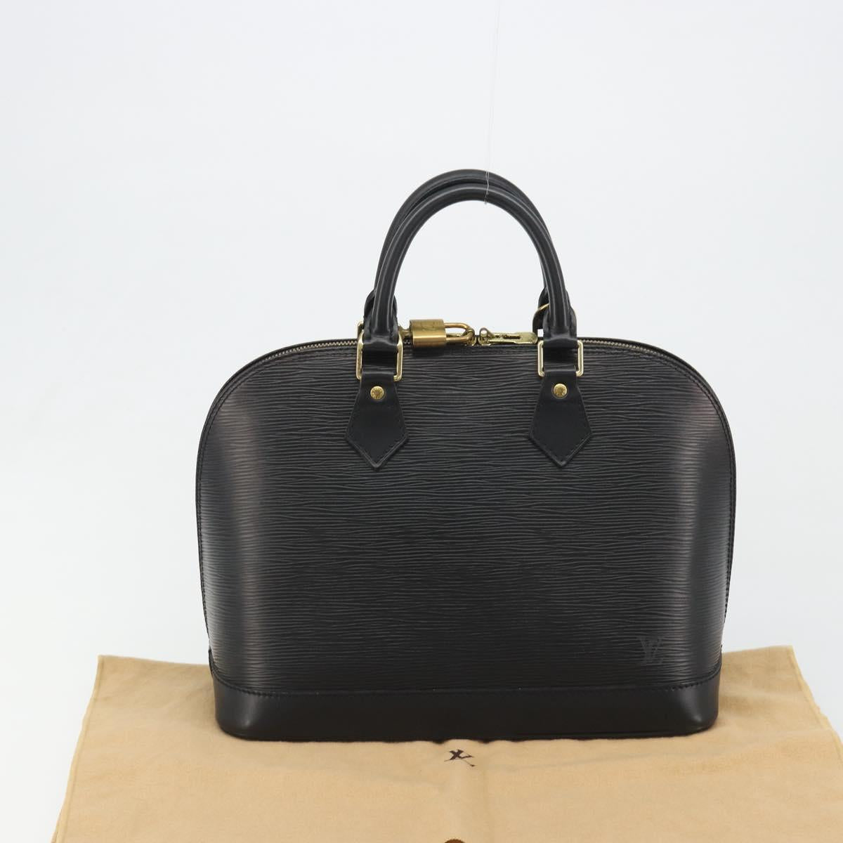 LOUIS VUITTON Epi Alma Hand Bag Noir Black M52142 LV Auth 188076V