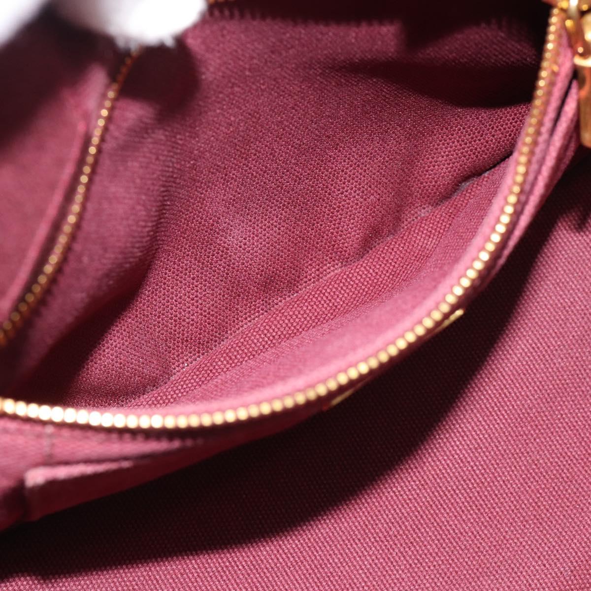 PRADA Canapa PM Hand Bag Canvas Bordeaux Auth 188079