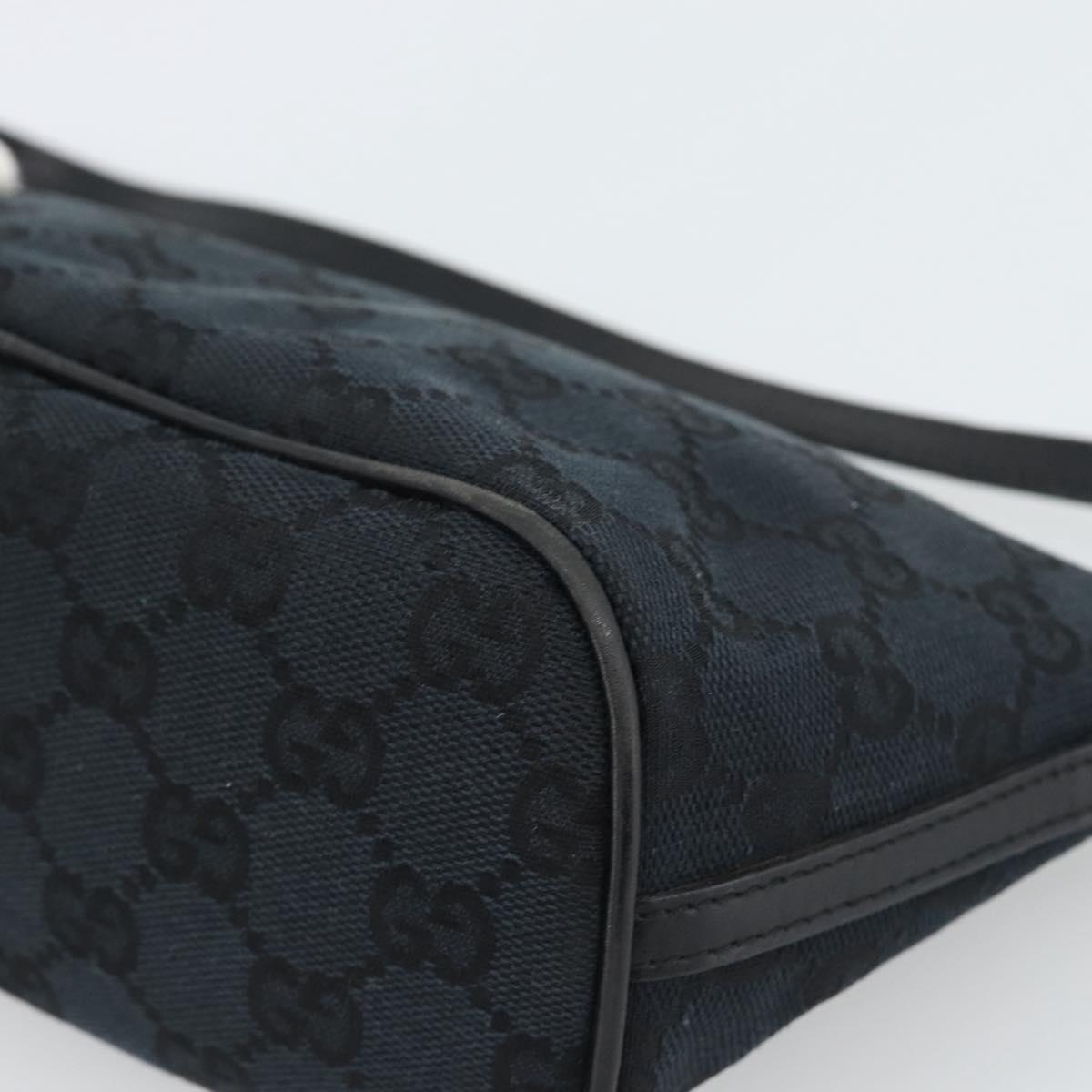 GUCCI GG Canvas Accessory Pouch Black 07198 Auth 188080A