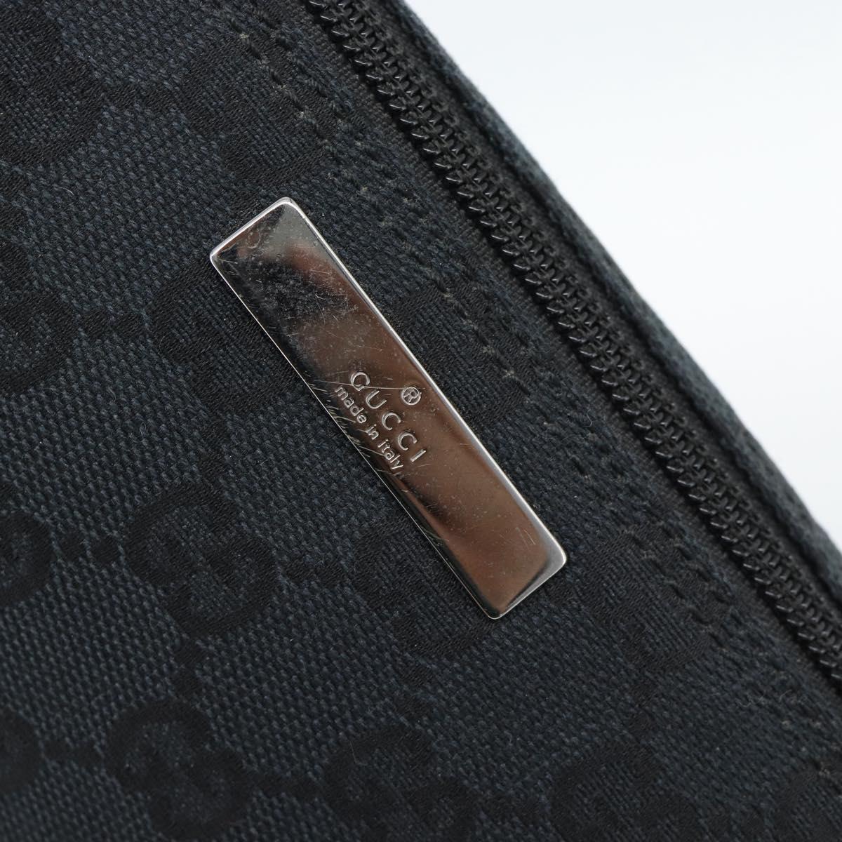 GUCCI GG Canvas Accessory Pouch Black 07198 Auth 188080A