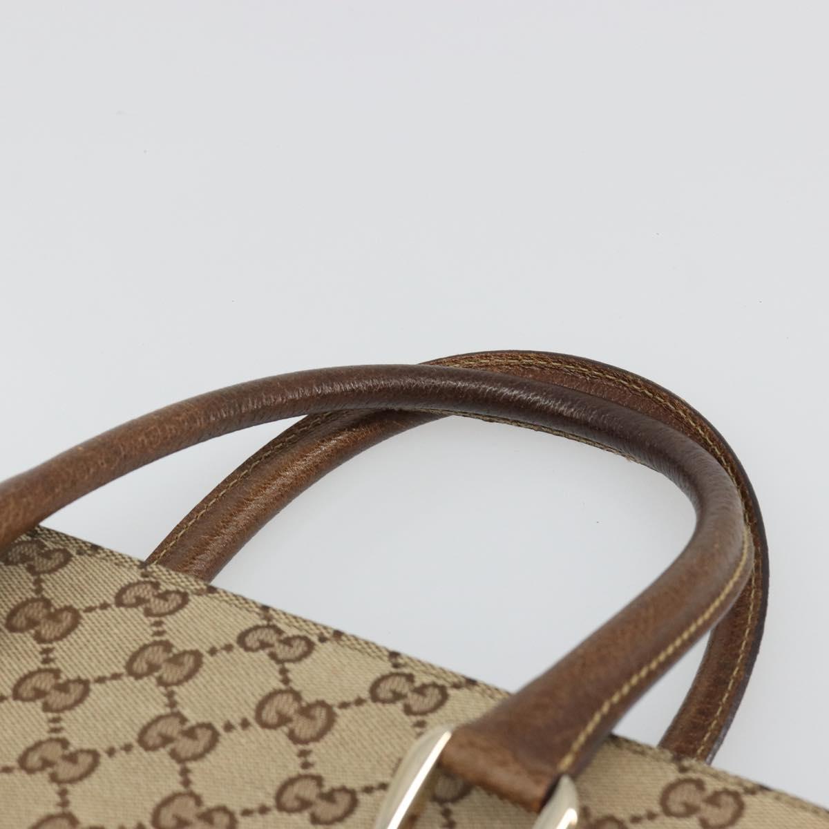 GUCCI GG Canvas Hand Bag Beige 120895 Auth 188081A