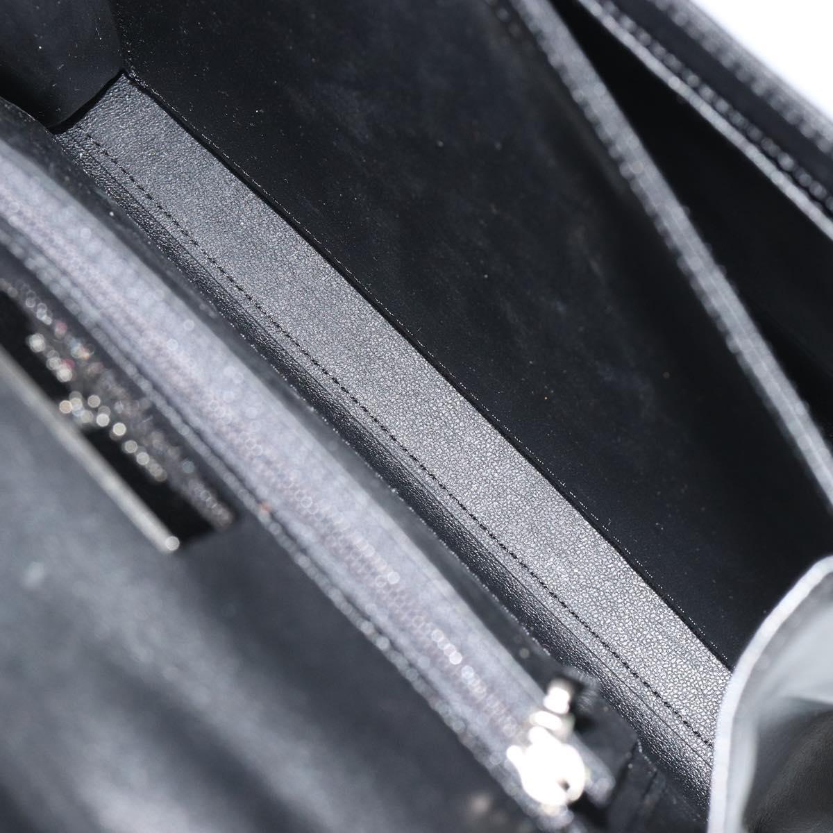 GIVENCHY Hand Bag Leather Black Auth 188085
