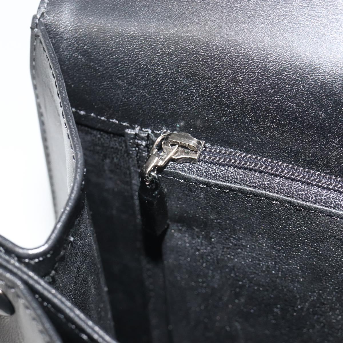 GIVENCHY Hand Bag Leather Black Auth 188085