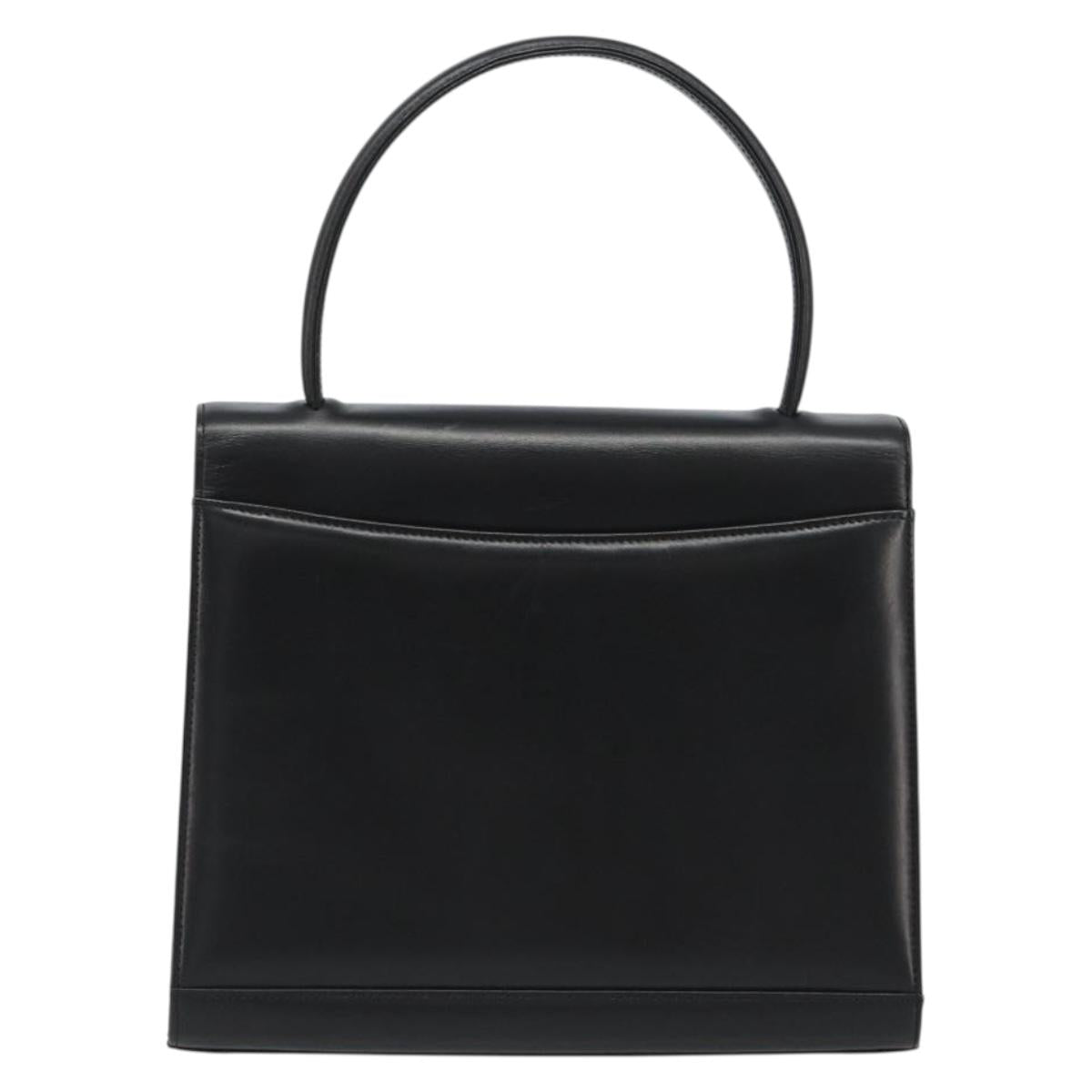 GIVENCHY Hand Bag Leather Black Auth 188085