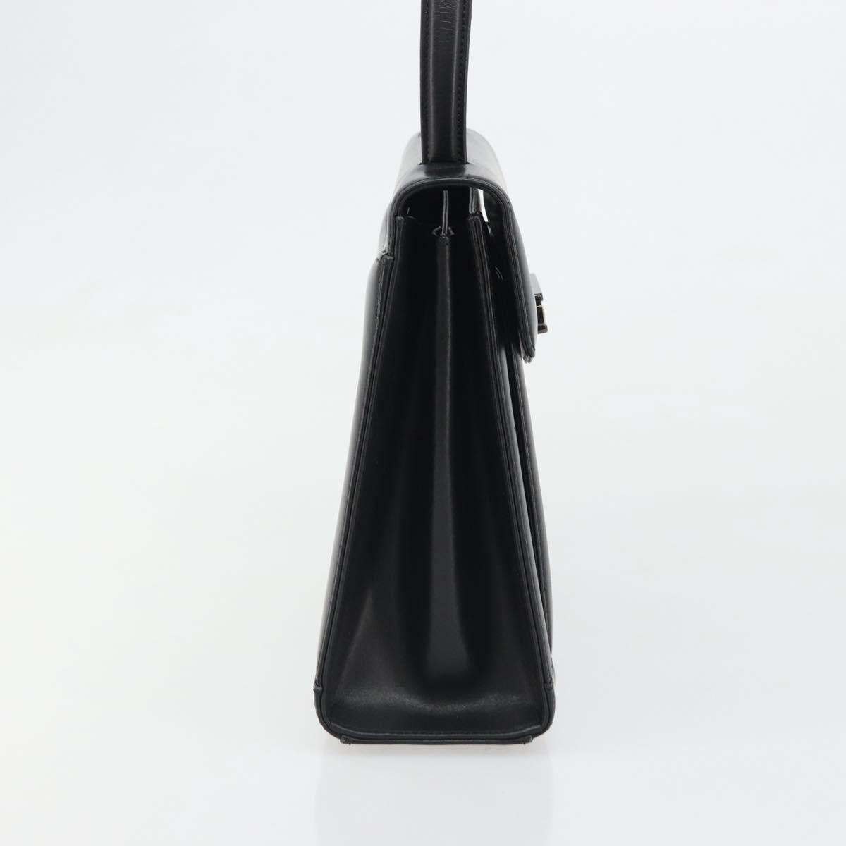 GIVENCHY Hand Bag Leather Black Auth 188085