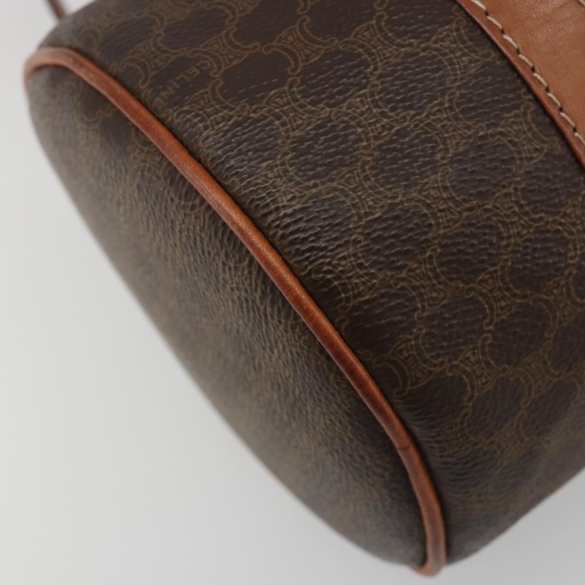 CELINE Macadam Canvas Hand Bag Brown Auth 188087A