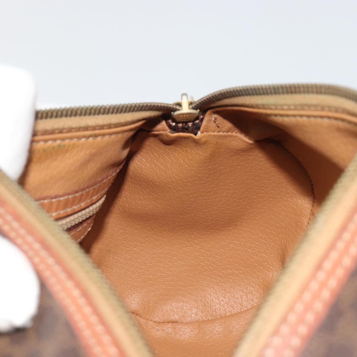 CELINE Macadam Canvas Hand Bag Brown Auth 188087A