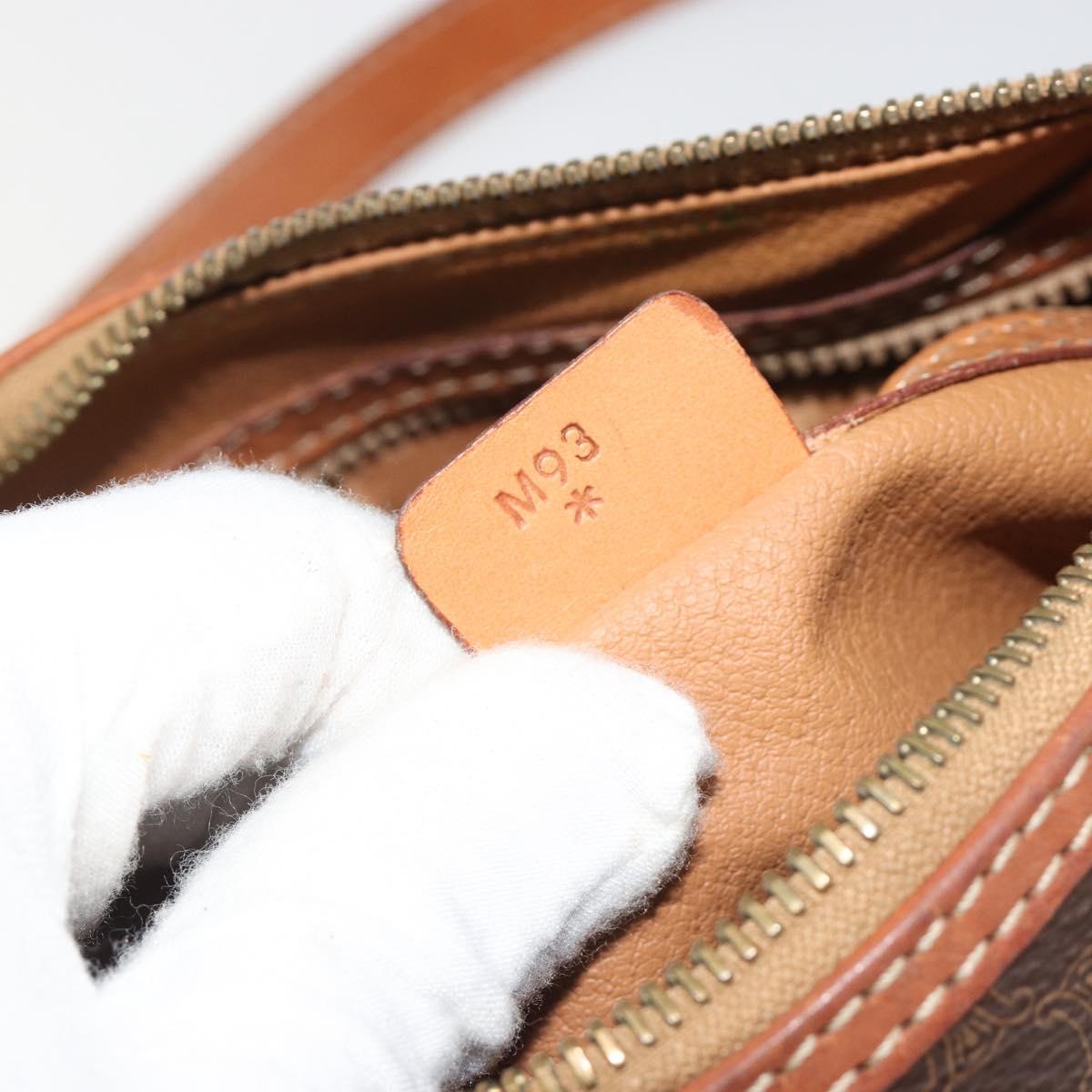 CELINE Macadam Canvas Hand Bag Brown Auth 188087A