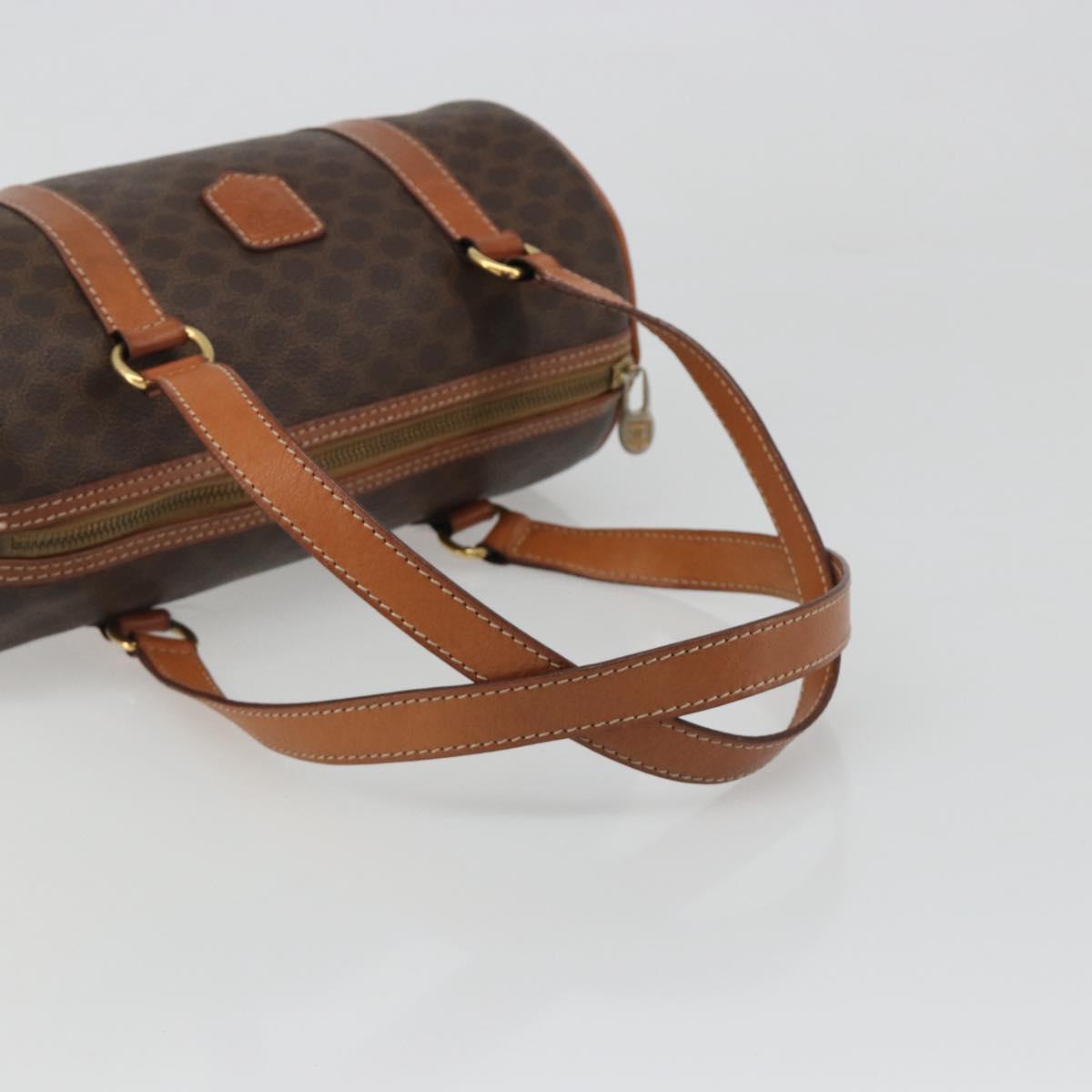 CELINE Macadam Canvas Hand Bag Brown Auth 188087A