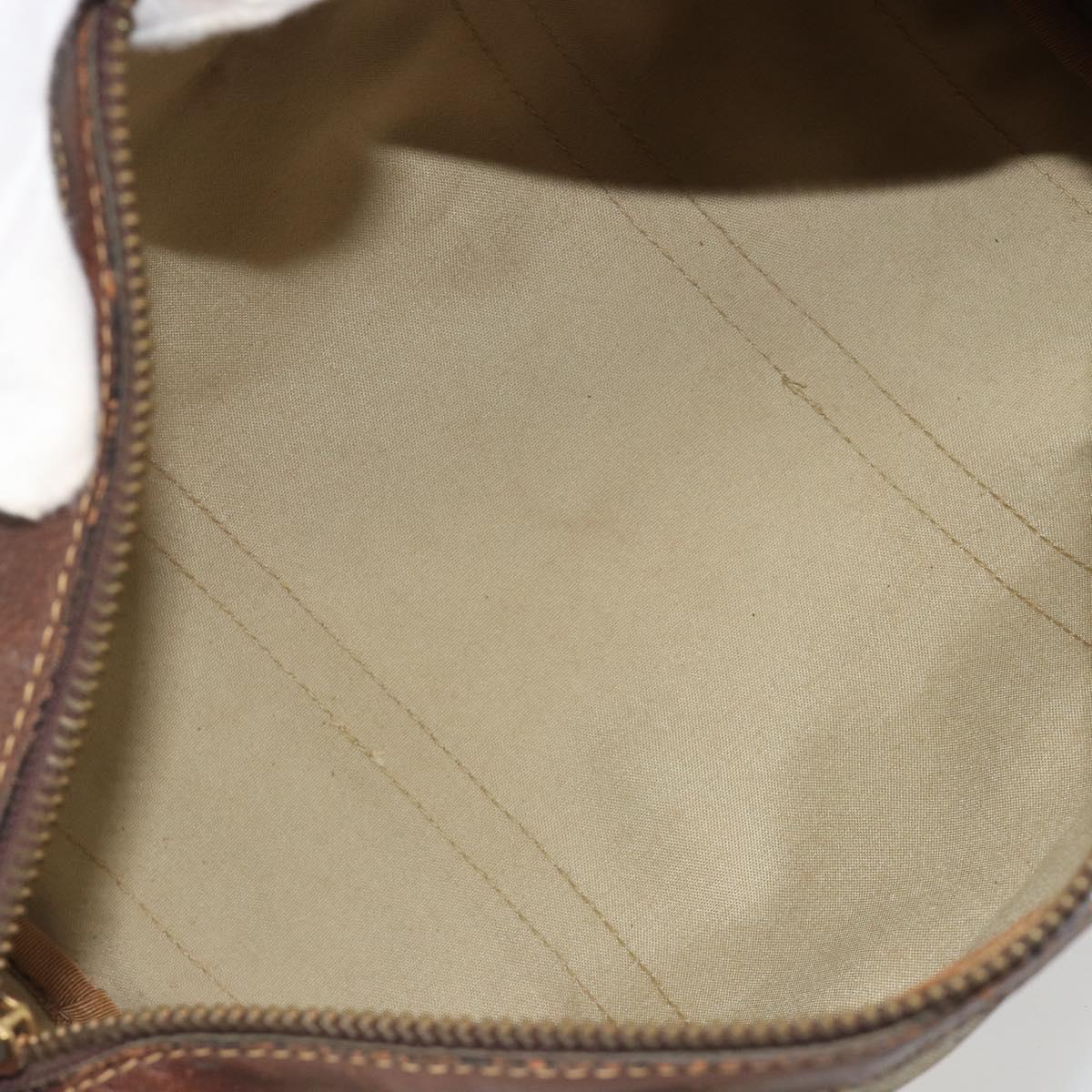 GUCCI GG Supreme Boston Bag PVC Beige Auth 188090