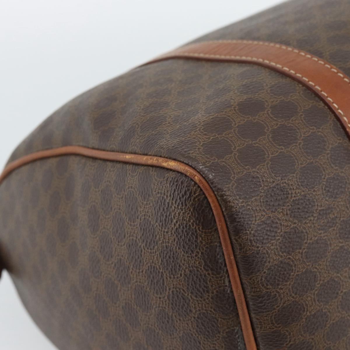 CELINE Macadam Canvas Hand Bag PVC Brown Auth 188100A