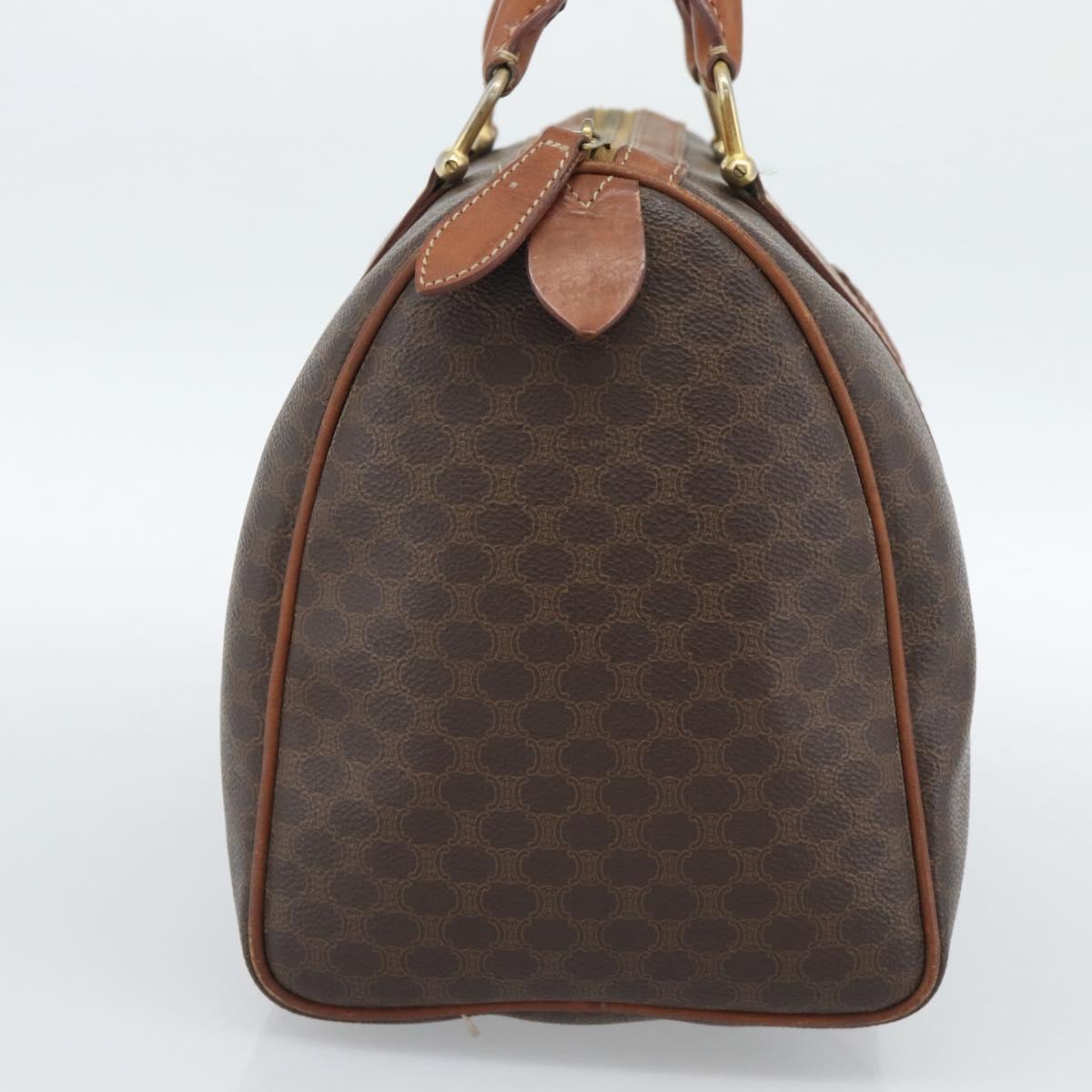 CELINE Macadam Canvas Hand Bag PVC Brown Auth 188100A