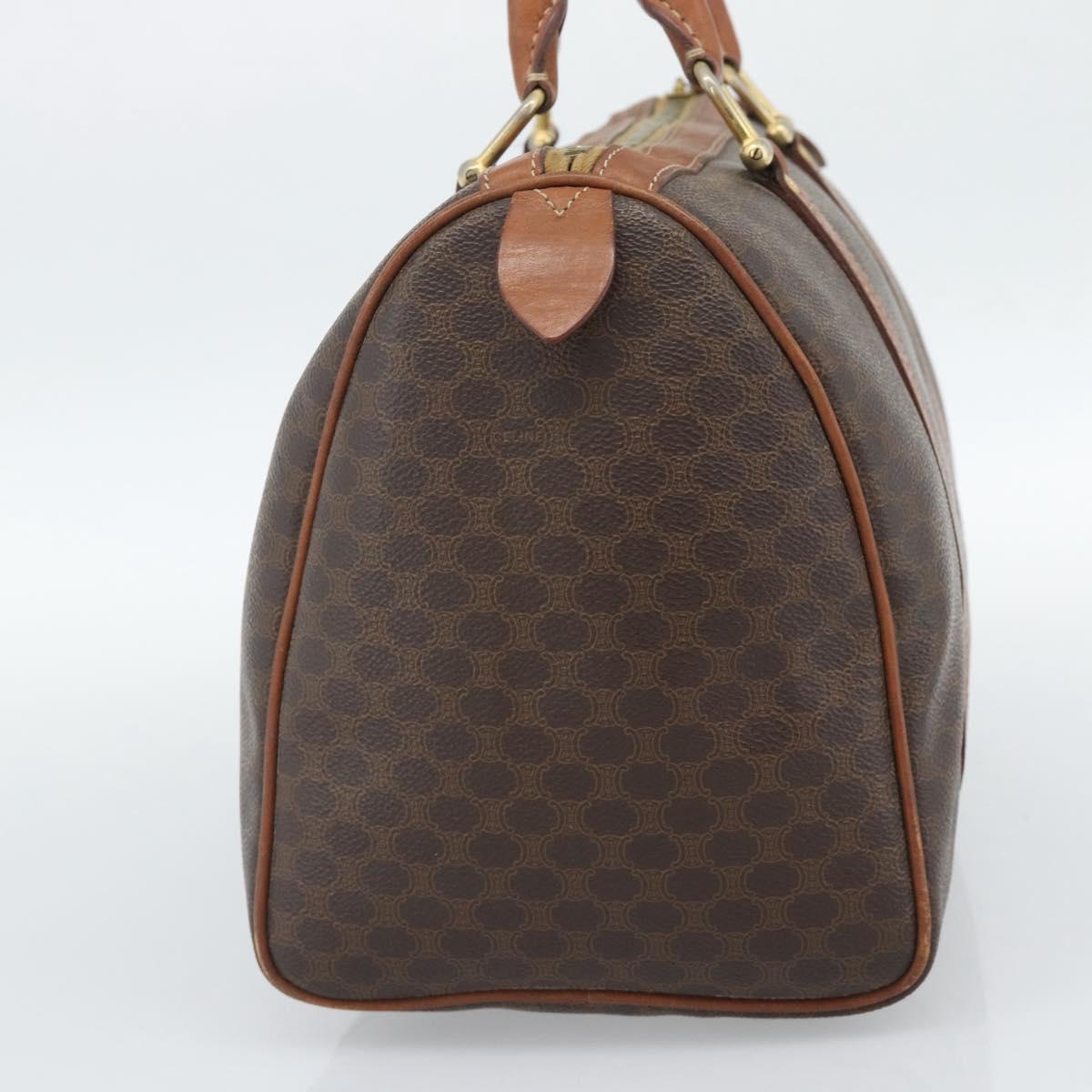 CELINE Macadam Canvas Hand Bag PVC Brown Auth 188100A