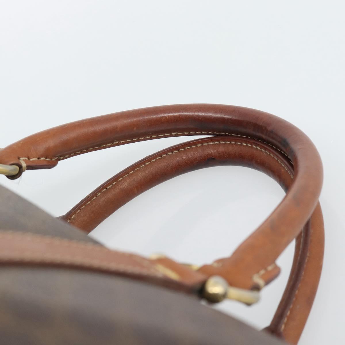 CELINE Macadam Canvas Hand Bag PVC Brown Auth 188100A