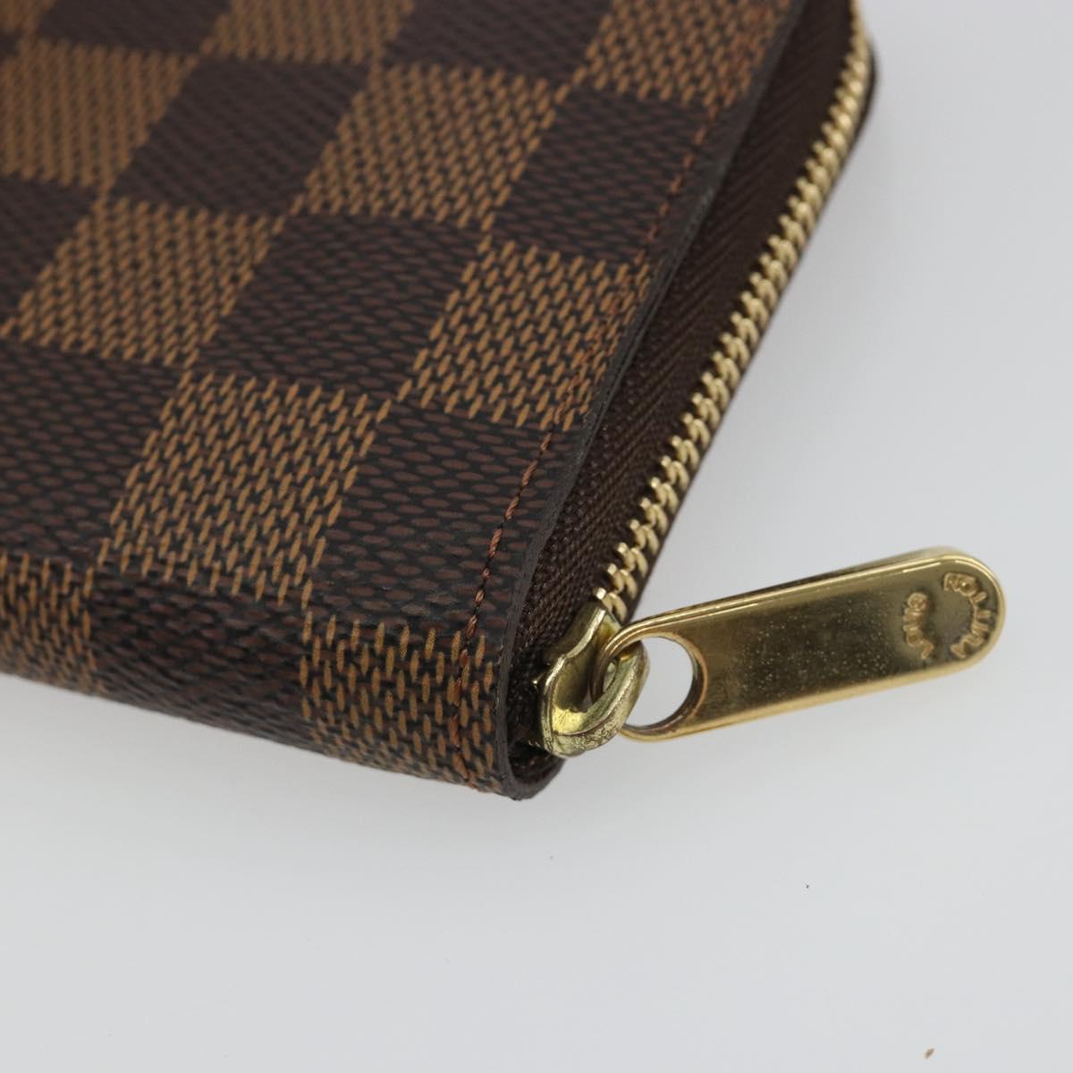 LOUIS VUITTON Damier Ebene Zippy Coin Purse N63070 LV Auth 188104M