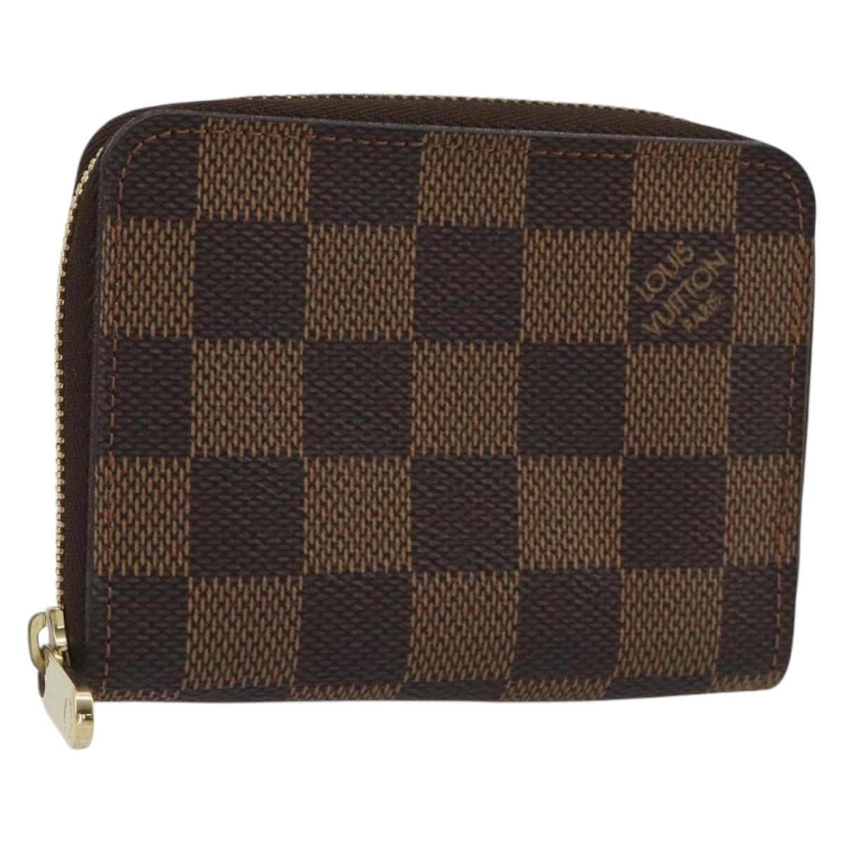 LOUIS VUITTON Damier Ebene Zippy Coin Purse N63070 LV Auth 188104M