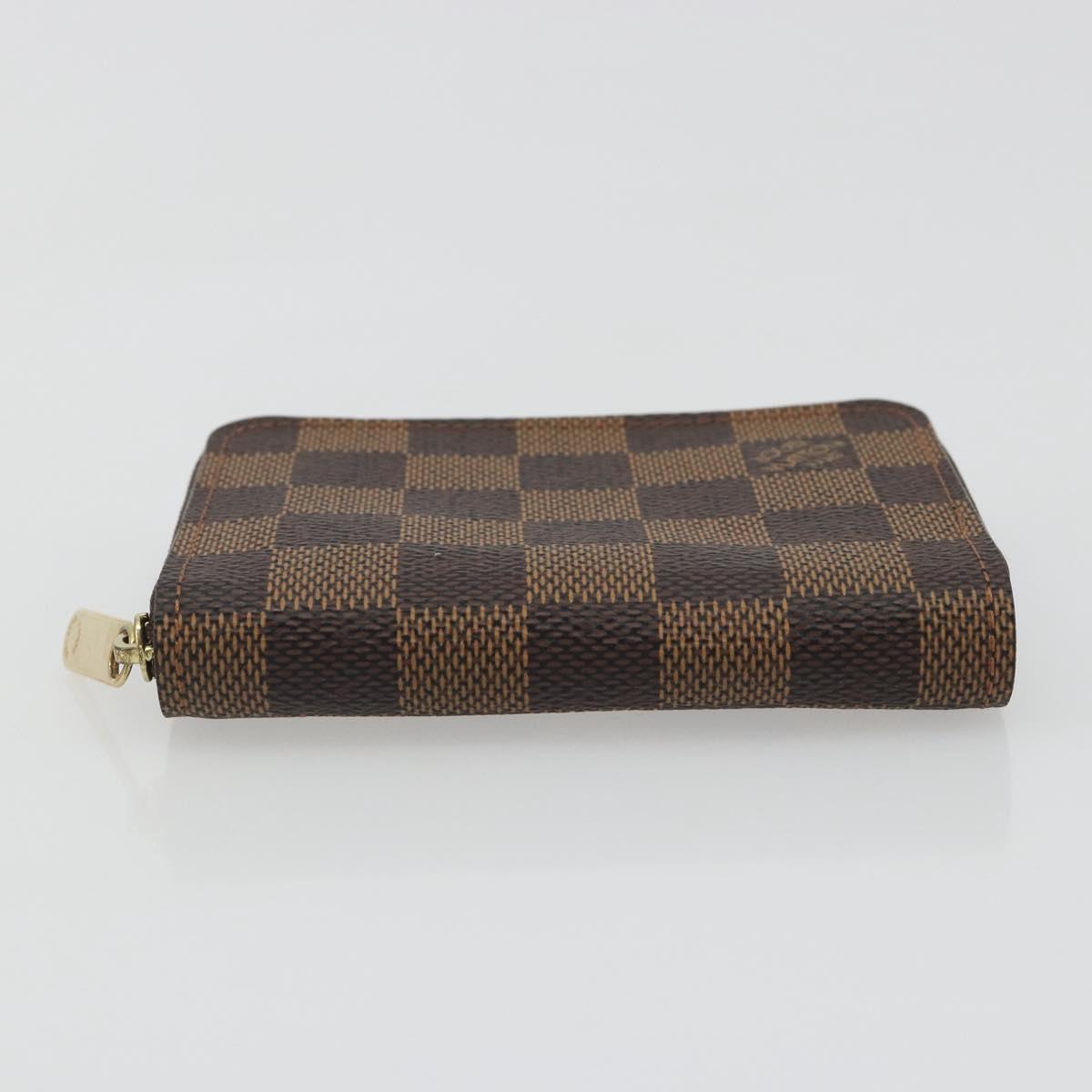 LOUIS VUITTON Damier Ebene Zippy Coin Purse N63070 LV Auth 188104M