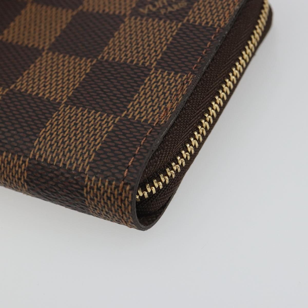 LOUIS VUITTON Damier Ebene Zippy Coin Purse N63070 LV Auth 188104M