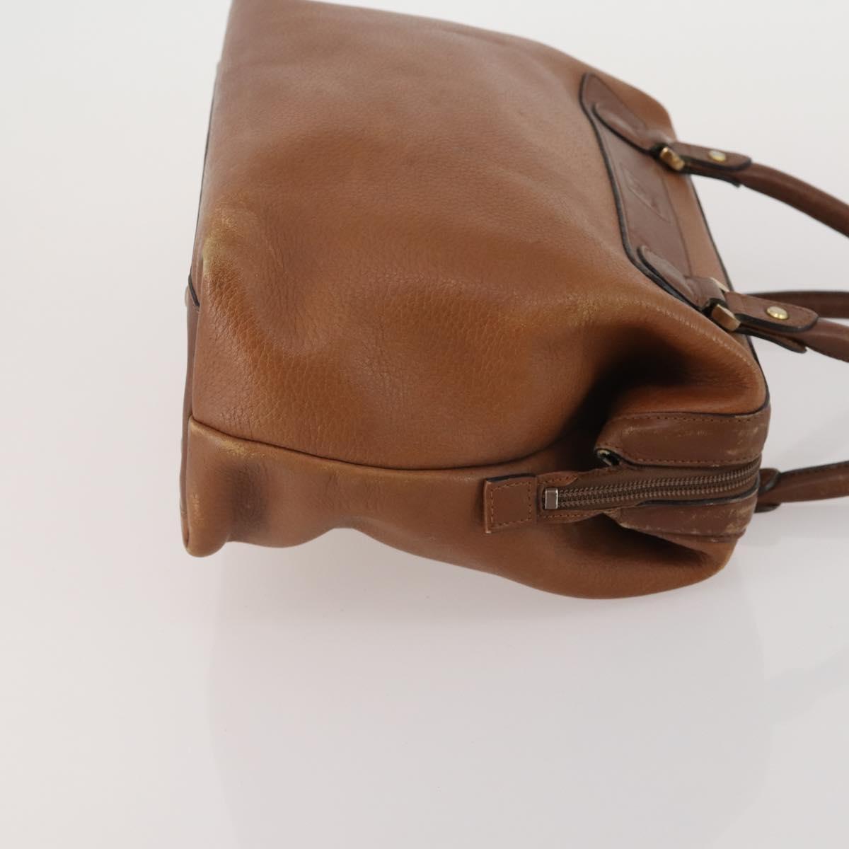 Burberrys Nova Check Hand Bag Leather Canvas 4 Set Brown Beige Auth 188108