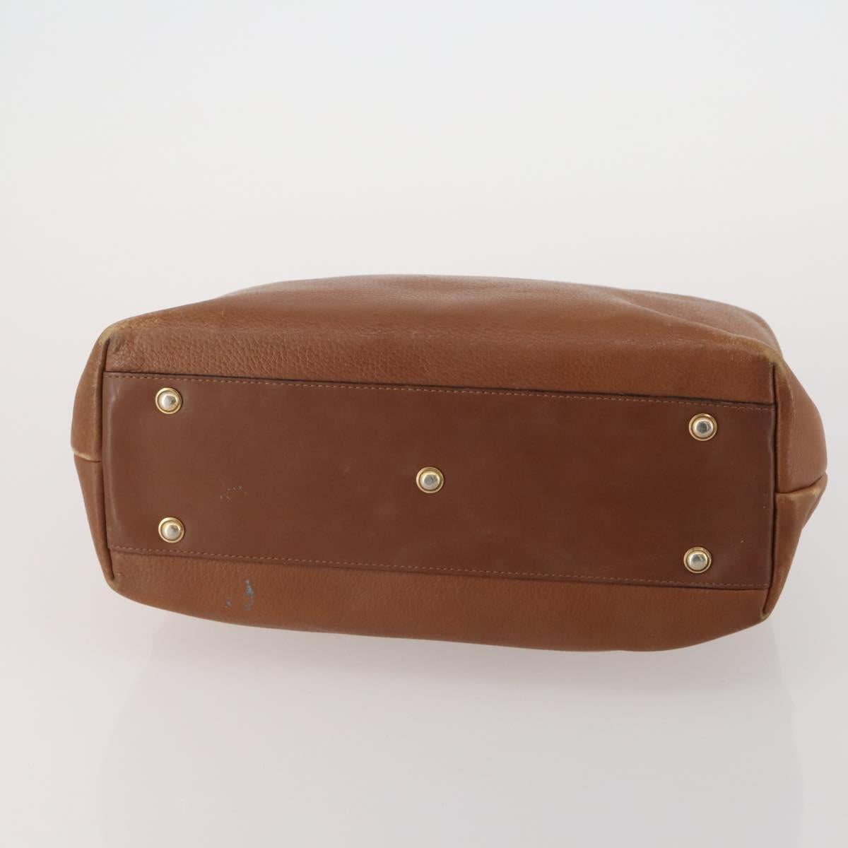 Burberrys Nova Check Hand Bag Leather Canvas 4 Set Brown Beige Auth 188108