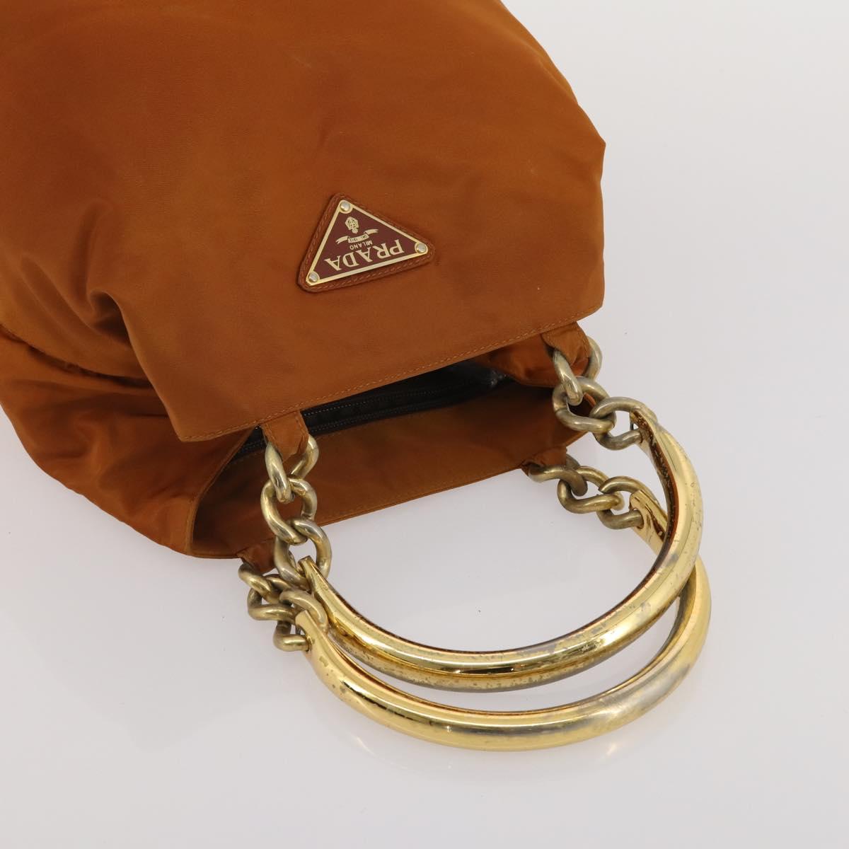 PRADA PRADA Hand Bag Nylon 5 Set Black Orange Auth 188109