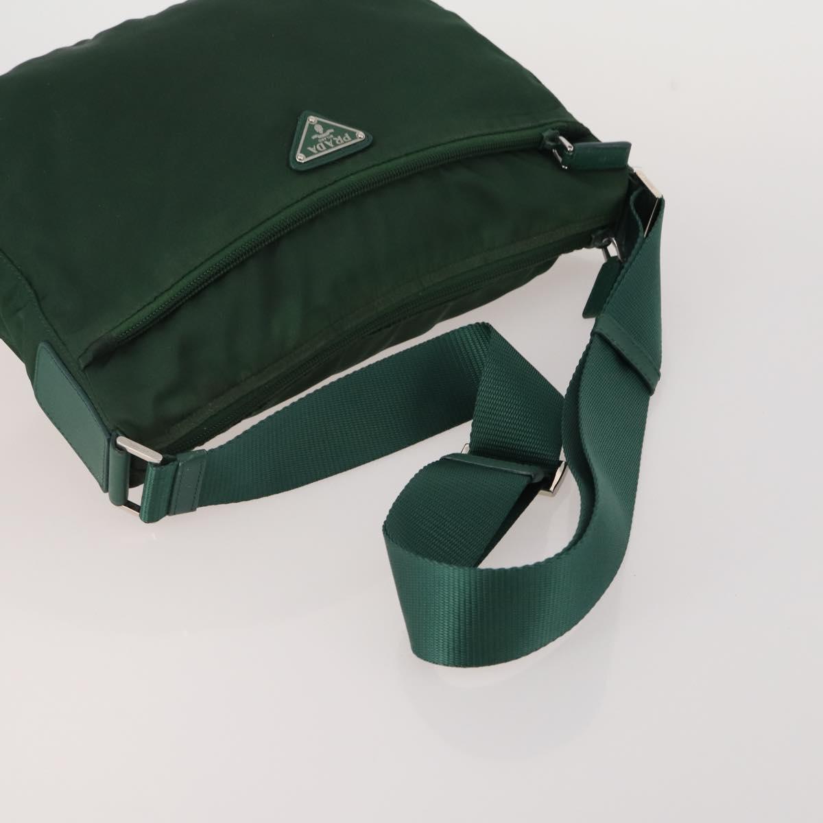 PRADA PRADA Hand Bag Nylon Leather Canvas 5 Set Black Green beige Auth 188110