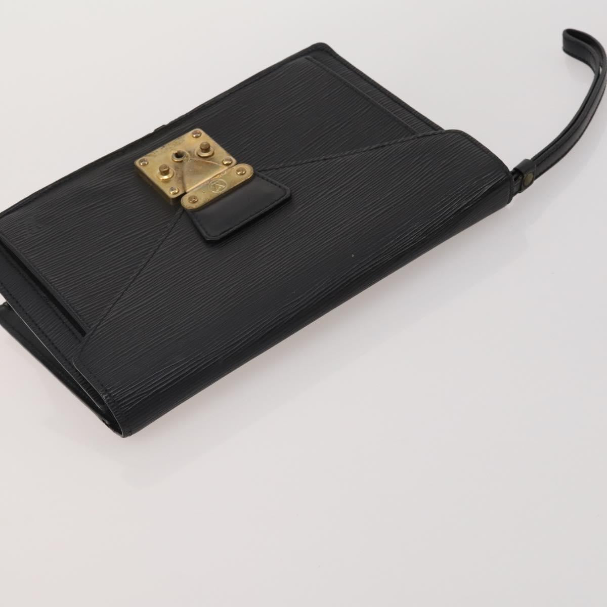 LOUIS VUITTON Monogram Epi Tie Clutch Bag 5 Set Green Black LV Auth 188114