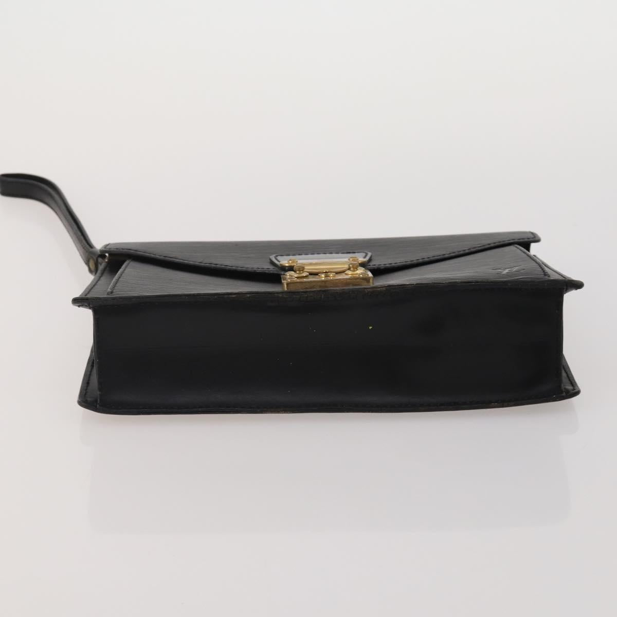 LOUIS VUITTON Monogram Epi Tie Clutch Bag 5 Set Green Black LV Auth 188114