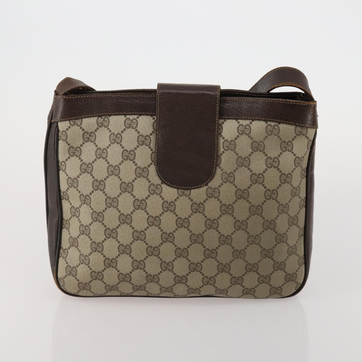 GUCCI Micro GG Supreme Tote Bag PVC 3 Set Beige Auth 188117
