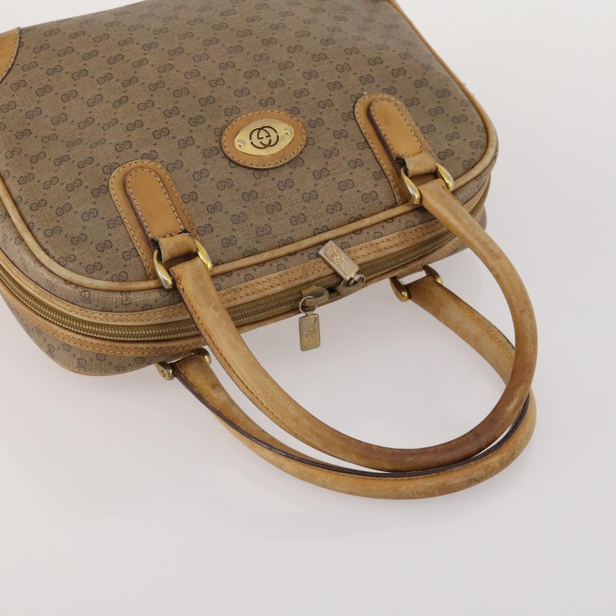 GUCCI Micro GG Supreme Tote Bag PVC 3 Set Beige Auth 188117