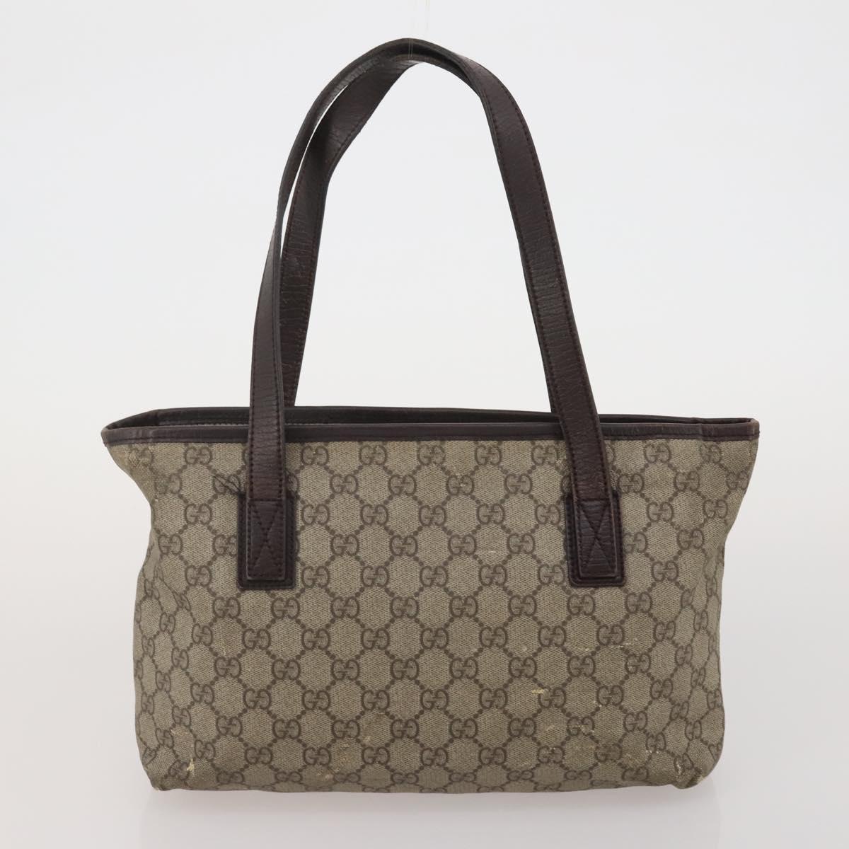 GUCCI GG Supreme Shoulder Bag PVC 3 Set Beige Auth 188118