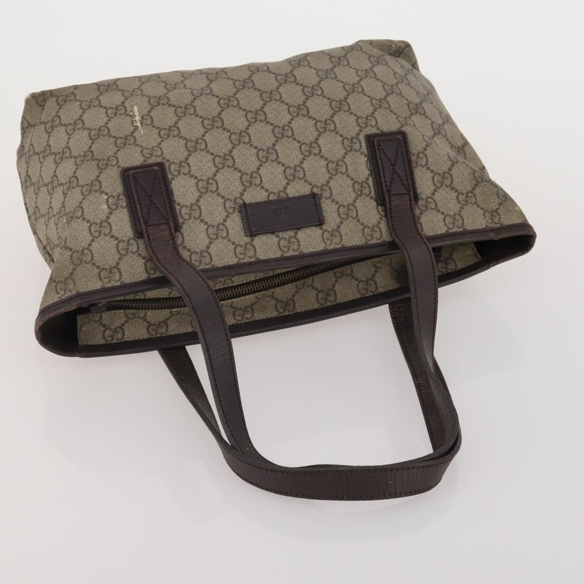 GUCCI GG Supreme Shoulder Bag PVC 3 Set Beige Auth 188118
