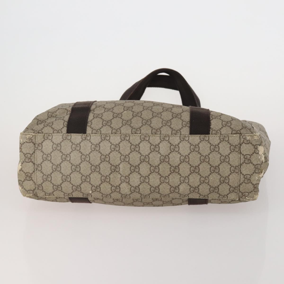 GUCCI GG Supreme Shoulder Bag PVC 3 Set Beige Auth 188118