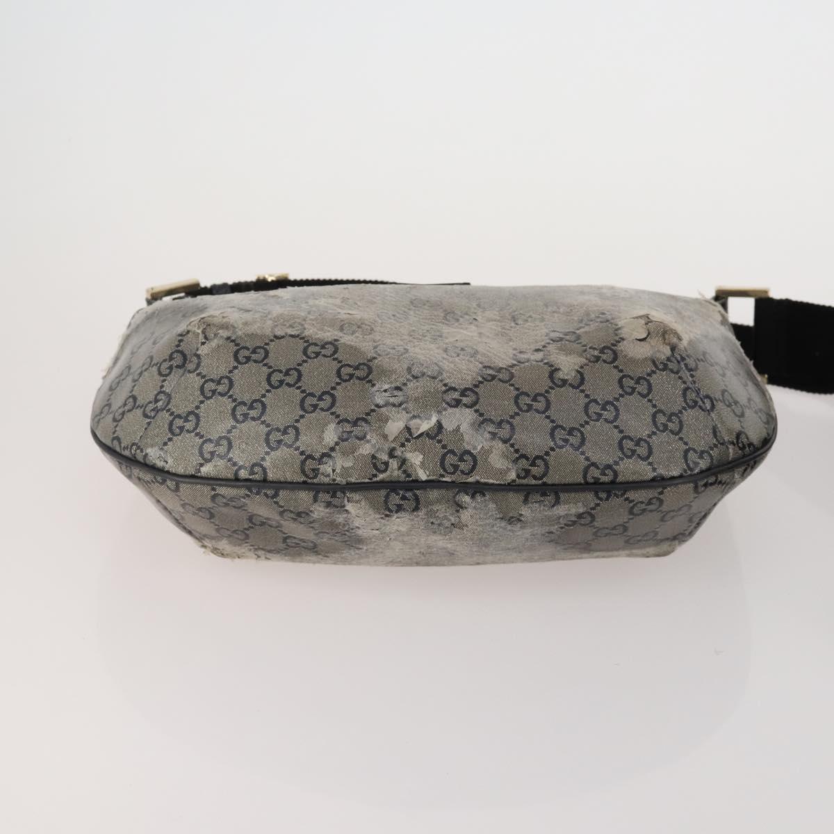 GUCCI GG Canvas GG Crystal Shoulder Bag 5 Set Beige Black Auth 188120