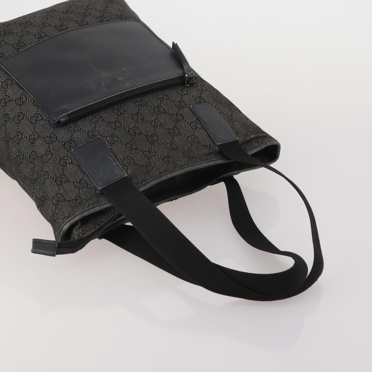 GUCCI GG Canvas GG Crystal Shoulder Bag 5 Set Beige Black Auth 188120