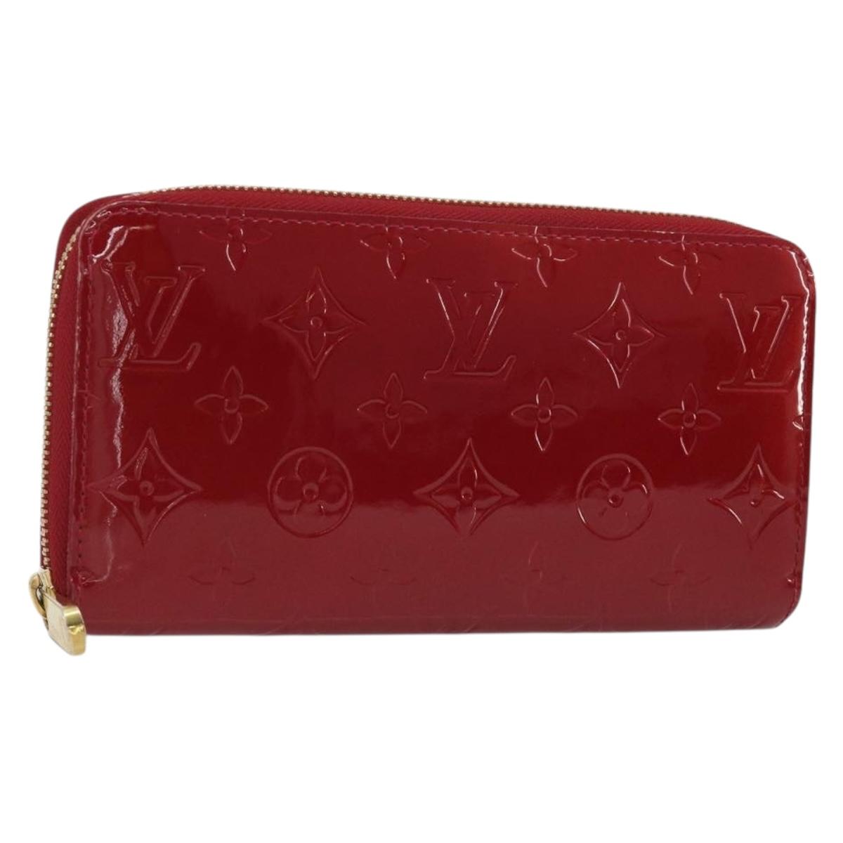 LOUIS VUITTON Monogram Vernis Zippy Wallet Pomme D'amour M91981 Auth 188188A