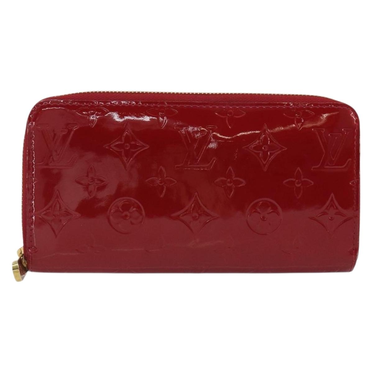 LOUIS VUITTON Monogram Vernis Zippy Wallet Pomme D'amour M91981 Auth 188188A