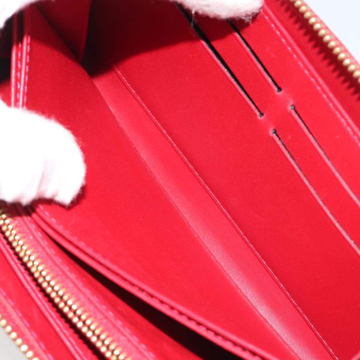 LOUIS VUITTON Monogram Vernis Zippy Wallet Pomme D'amour M91981 Auth 188188A