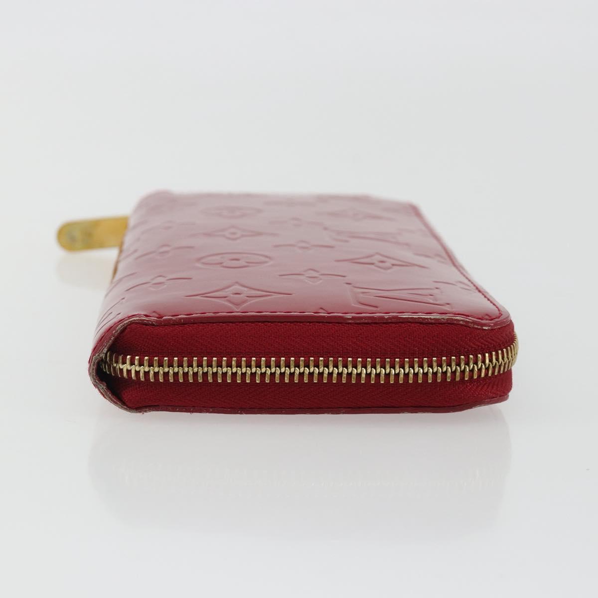 LOUIS VUITTON Monogram Vernis Zippy Wallet Pomme D'amour M91981 Auth 188188A