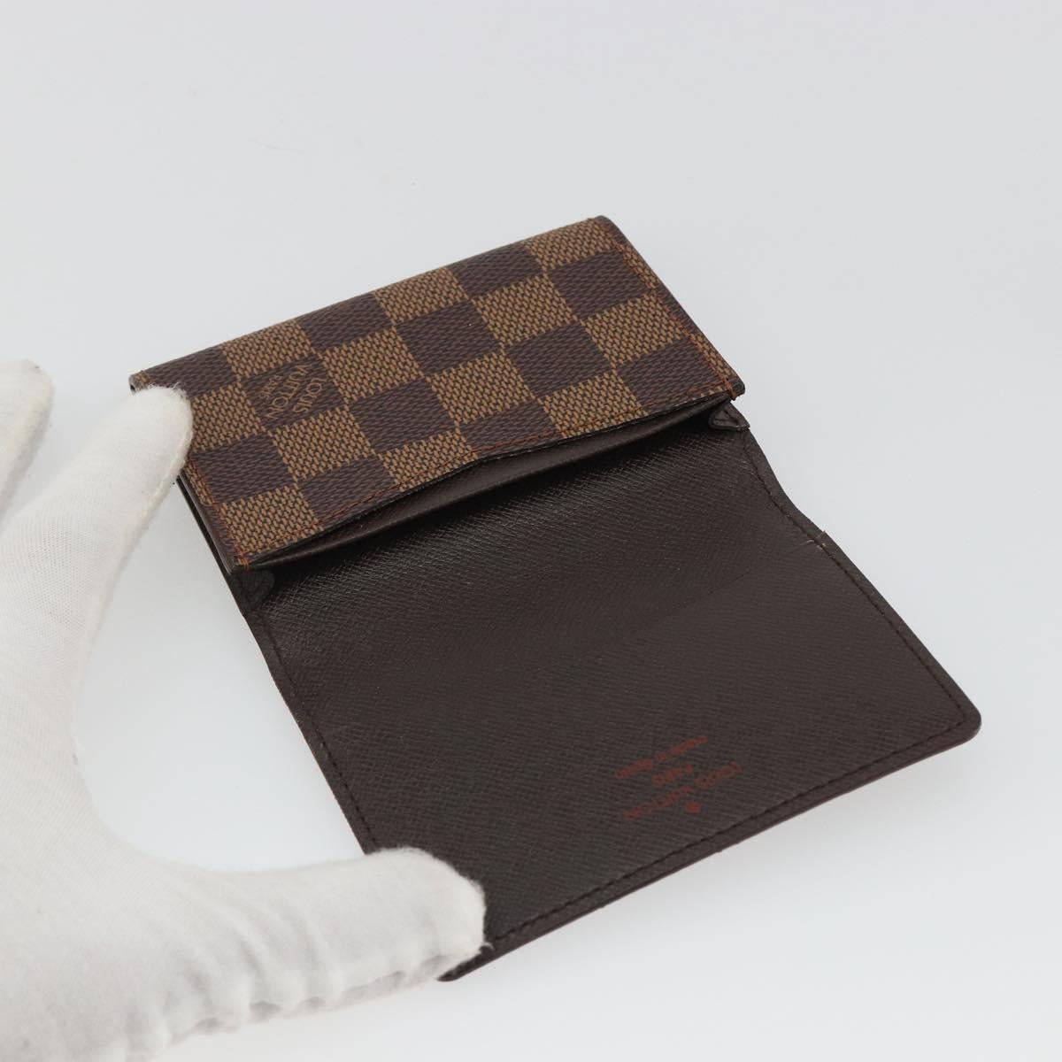 LOUIS VUITTON Damier Ebene Anvelop Cult De Vuitto Card Case N62920 Auth 188192A