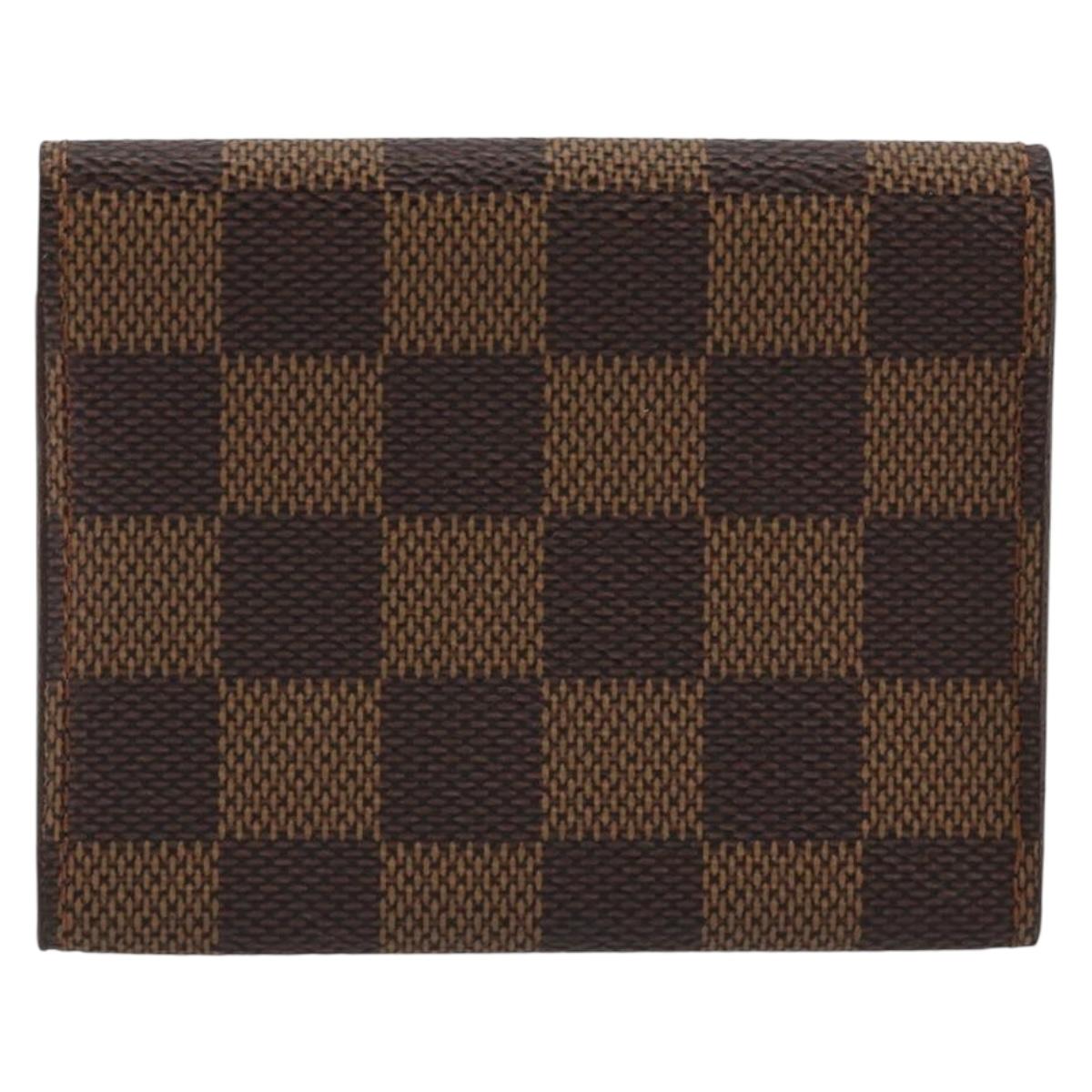 LOUIS VUITTON Damier Ebene Anvelop Cult De Vuitto Card Case N62920 Auth 188192A