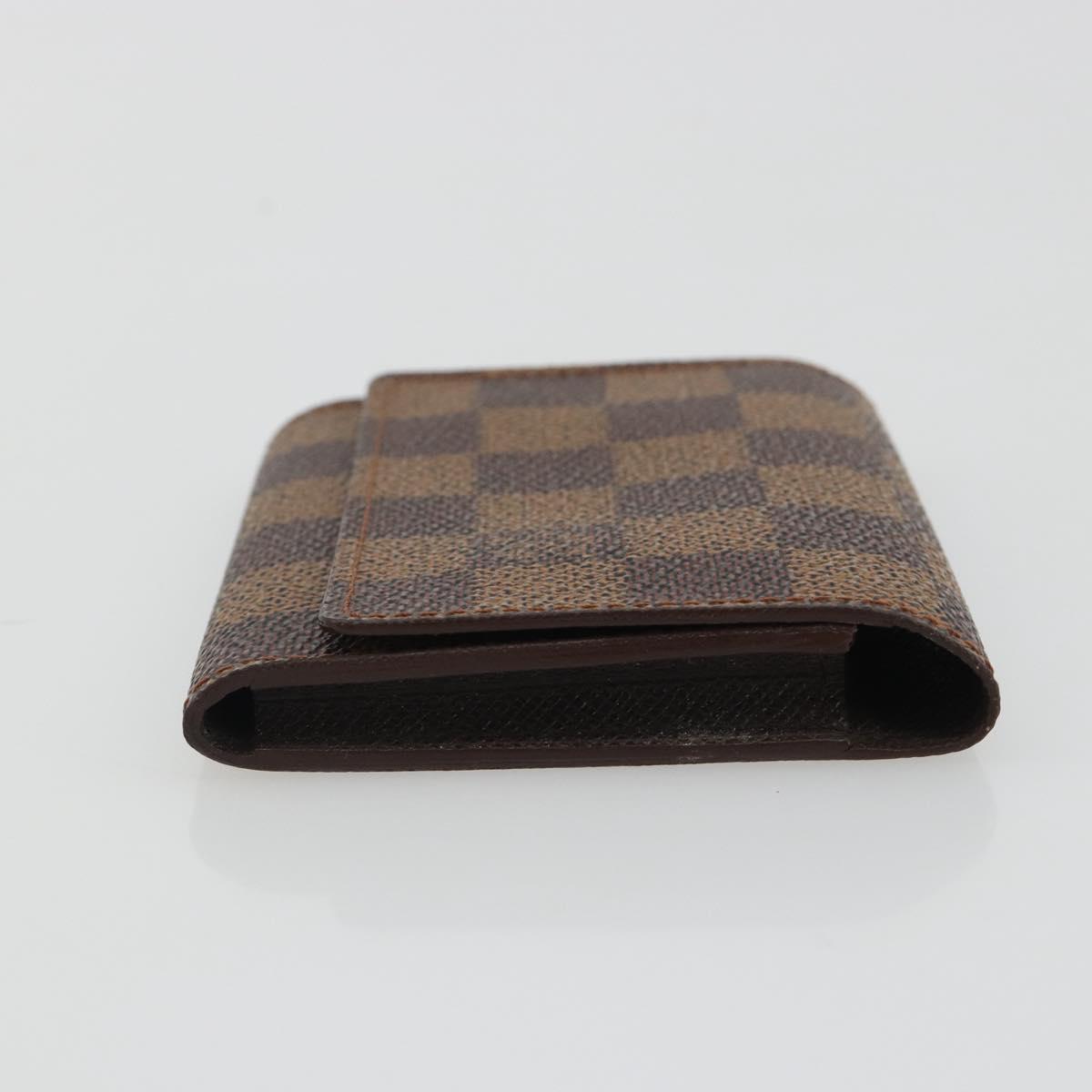 LOUIS VUITTON Damier Ebene Anvelop Cult De Vuitto Card Case N62920 Auth 188192A