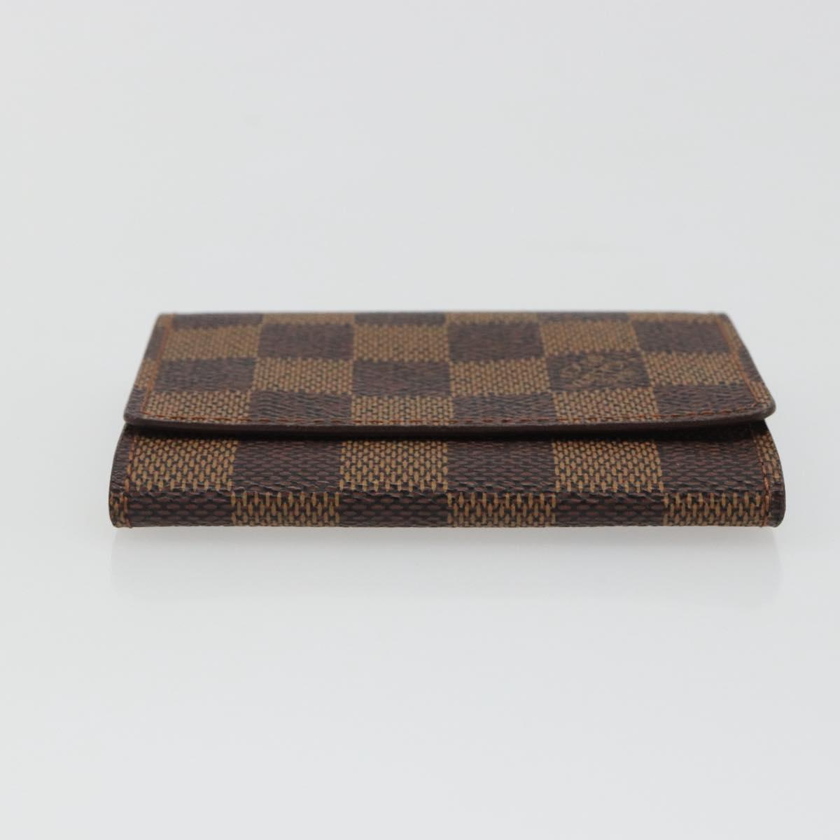 LOUIS VUITTON Damier Ebene Anvelop Cult De Vuitto Card Case N62920 Auth 188192A