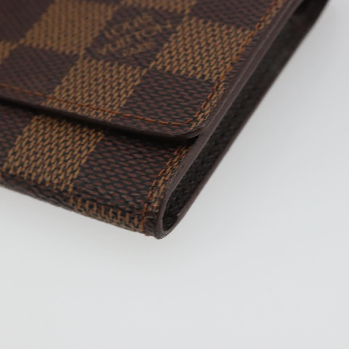 LOUIS VUITTON Damier Ebene Anvelop Cult De Vuitto Card Case N62920 Auth 188192A
