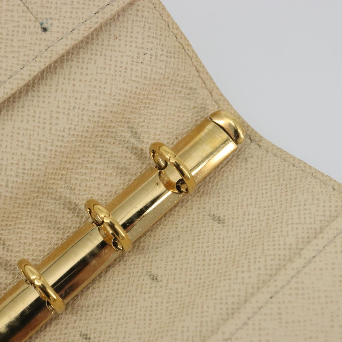 LOUIS VUITTON Damier Azur Agenda PM Day Planner Cover R20706 LV Auth 188195