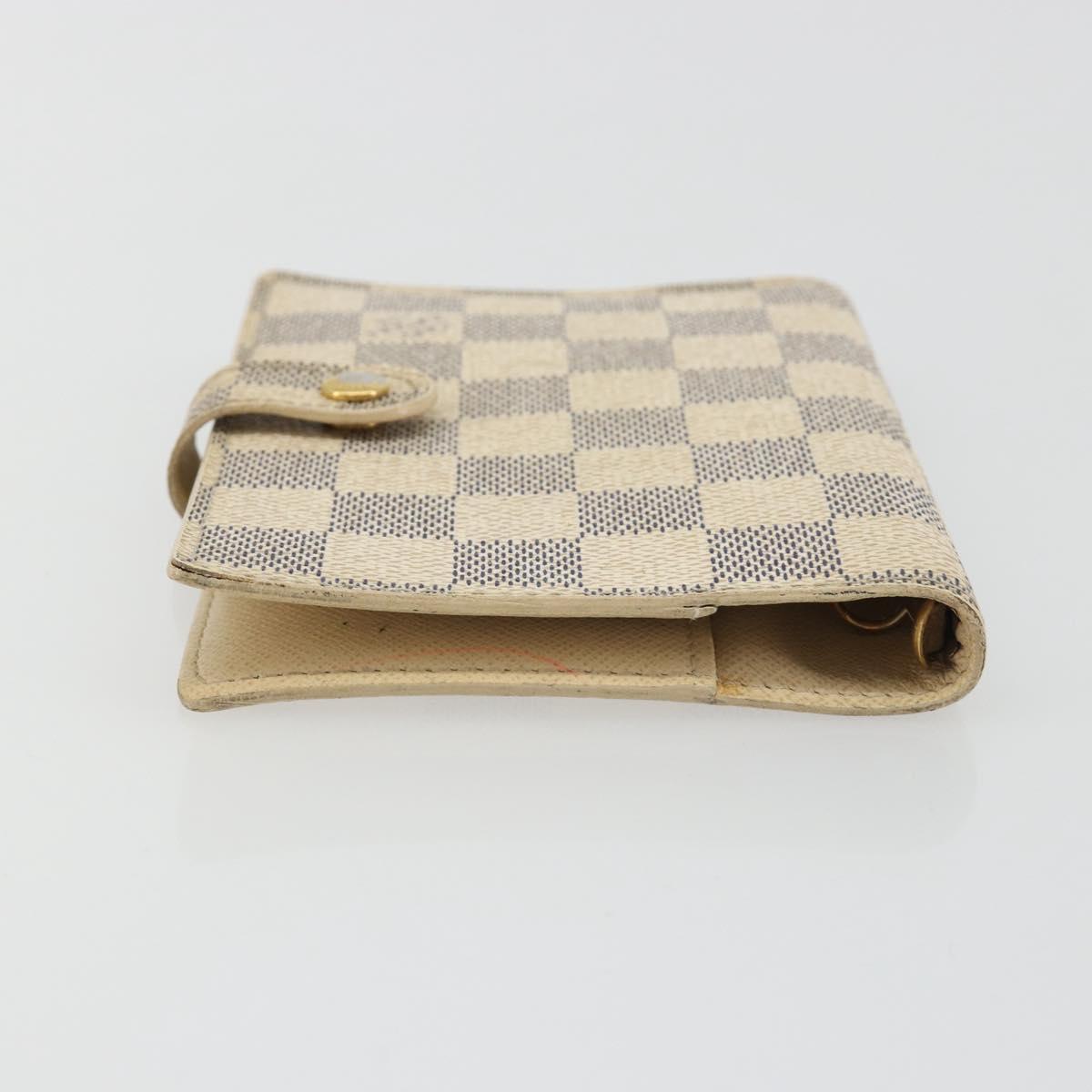 LOUIS VUITTON Damier Azur Agenda PM Day Planner Cover R20706 LV Auth 188195