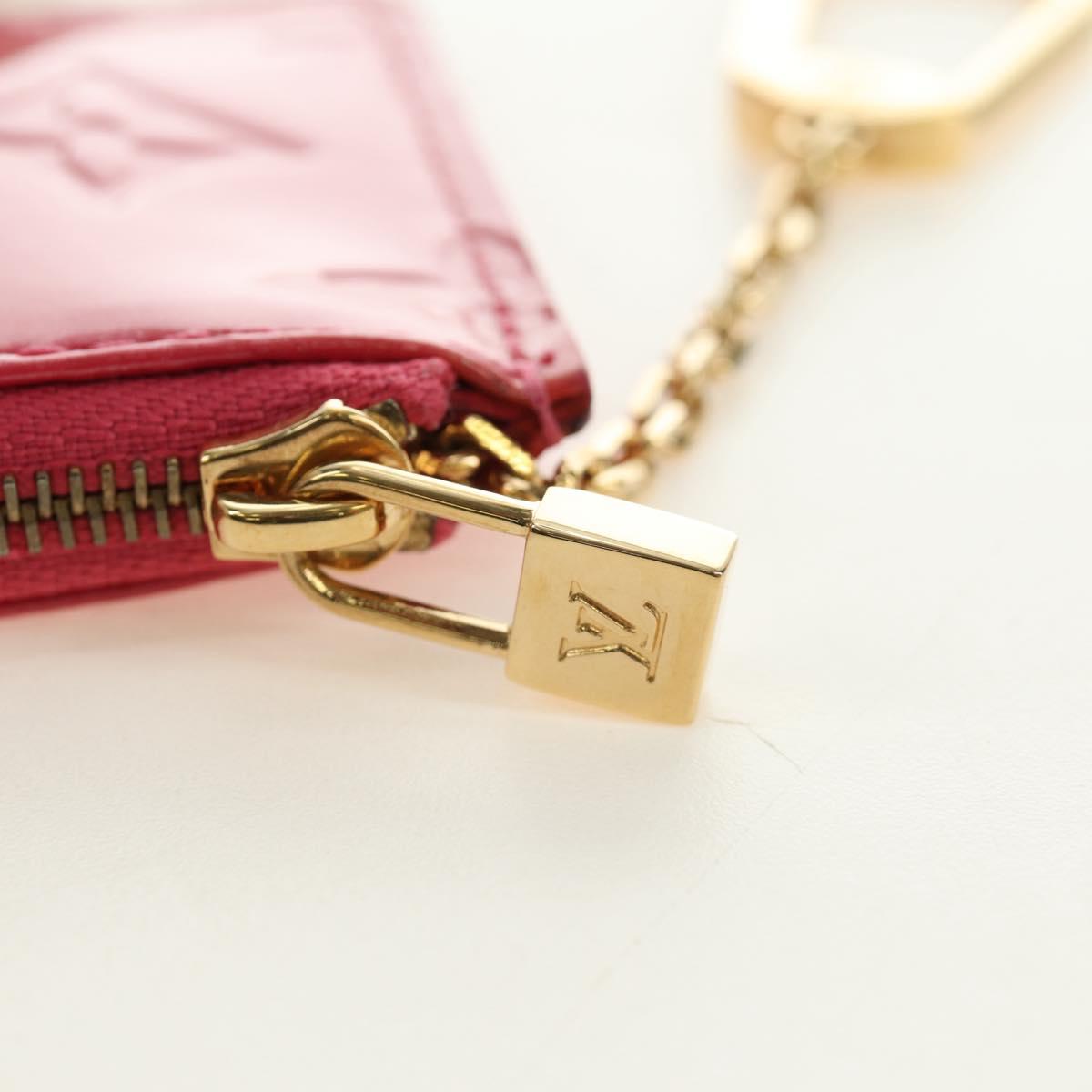 LOUIS VUITTON Monogram Vernis Pochette Cles Coin Purse Pink M91250 Auth 188197M